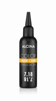 Alcina Gloss + Care Color Emulsion 7.18 Mittelblond-Asch -100ml